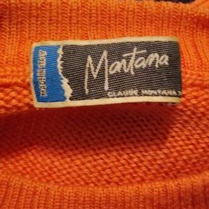 Knit wear Italian made sweater Claude Montana